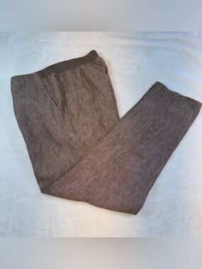 J. Jill Love Linen Wide Leg Pants 100% LinenSoft Elastic Waist Pull On. Sz SM.